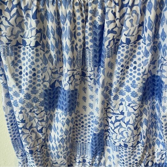 Vineyard vines Painted Patchwork Ruffle Off The Shoulder Romper - Picture 12 of 14